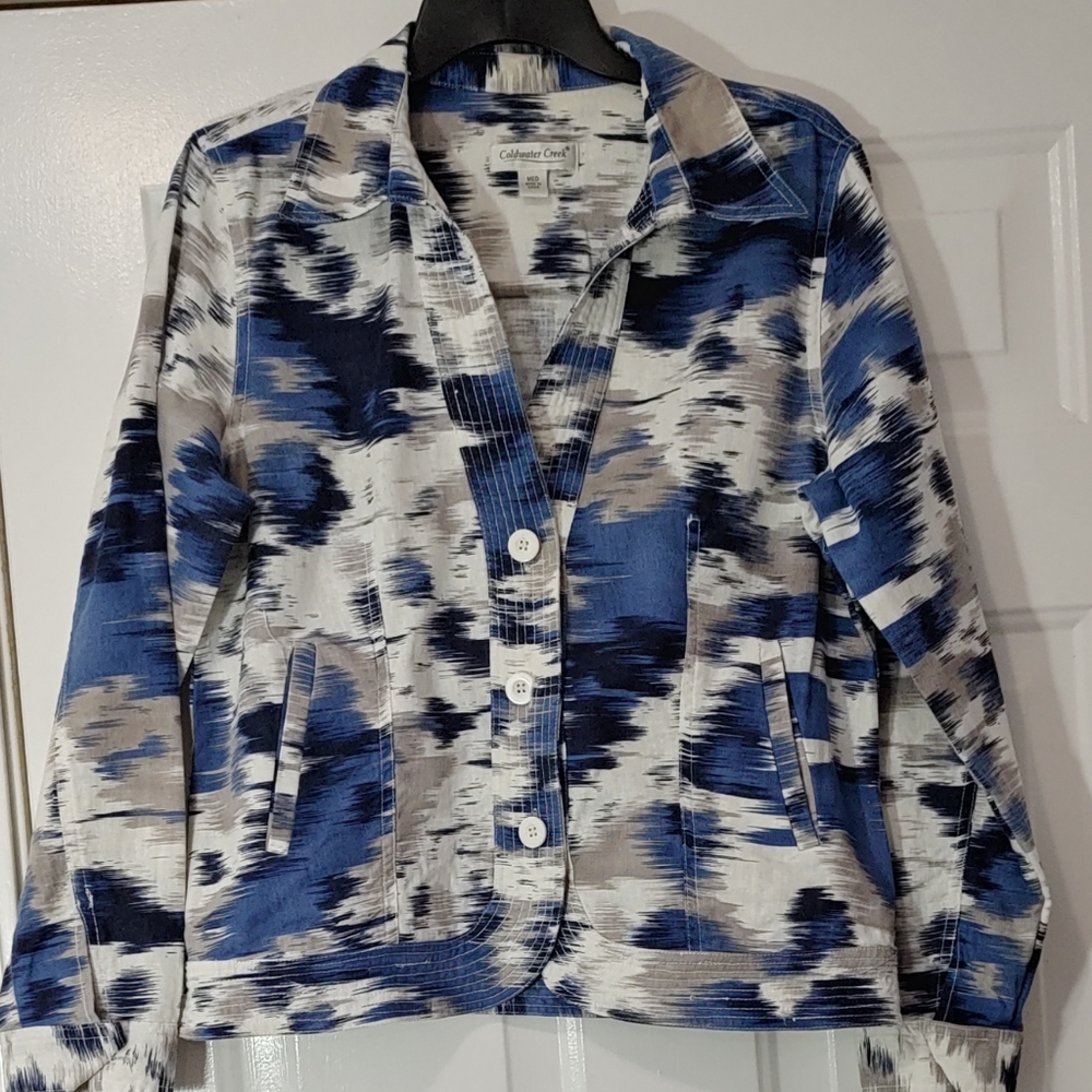 Coldwater Creek brand linen jacket. Size Medium